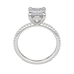 Load image into Gallery viewer, HERA ACCENTED ASSCHER CUT MOISSANITE ENGAGEMENT RING