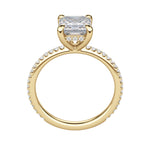 Load image into Gallery viewer, HERA ACCENTED ASSCHER CUT MOISSANITE ENGAGEMENT RING
