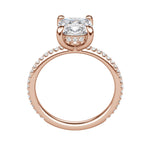 Load image into Gallery viewer, HERA ACCENTED CUSHION CUT MOISSANITE ENGAGEMENT RING