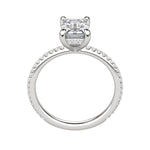 Load image into Gallery viewer, HERA ACCENTED EMERALD CUT MOISSANITE ENGAGEMENT RING