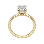 Load image into Gallery viewer, HERA ACCENTED EMERALD CUT MOISSANITE ENGAGEMENT RING