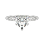 Load image into Gallery viewer, HERA ACCENTED HEART CUT MOISSANITE ENGAGEMENT RING