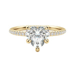 Load image into Gallery viewer, HERA ACCENTED HEART CUT MOISSANITE ENGAGEMENT RING