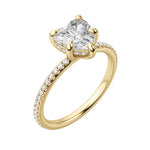 Load image into Gallery viewer, HERA ACCENTED HEART CUT MOISSANITE ENGAGEMENT RING