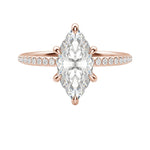 Load image into Gallery viewer, HERA ACCENTED MARQUISE CUT MOISSANITE ENGAGEMENT RING