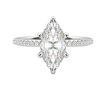 Load image into Gallery viewer, HERA ACCENTED MARQUISE CUT MOISSANITE ENGAGEMENT RING
