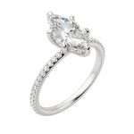 Load image into Gallery viewer, HERA ACCENTED MARQUISE CUT MOISSANITE ENGAGEMENT RING