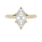 Load image into Gallery viewer, HERA ACCENTED MARQUISE CUT MOISSANITE ENGAGEMENT RING