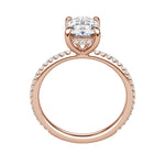Load image into Gallery viewer, HERA ACCENTED OVAL CUT MOISSANITE ENGAGEMENT RING