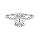 Load image into Gallery viewer, HERA ACCENTED OVAL CUT MOISSANITE ENGAGEMENT RING