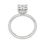 Load image into Gallery viewer, HERA ACCENTED OVAL CUT MOISSANITE ENGAGEMENT RING