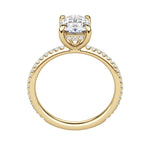 Load image into Gallery viewer, HERA ACCENTED OVAL CUT MOISSANITE ENGAGEMENT RING