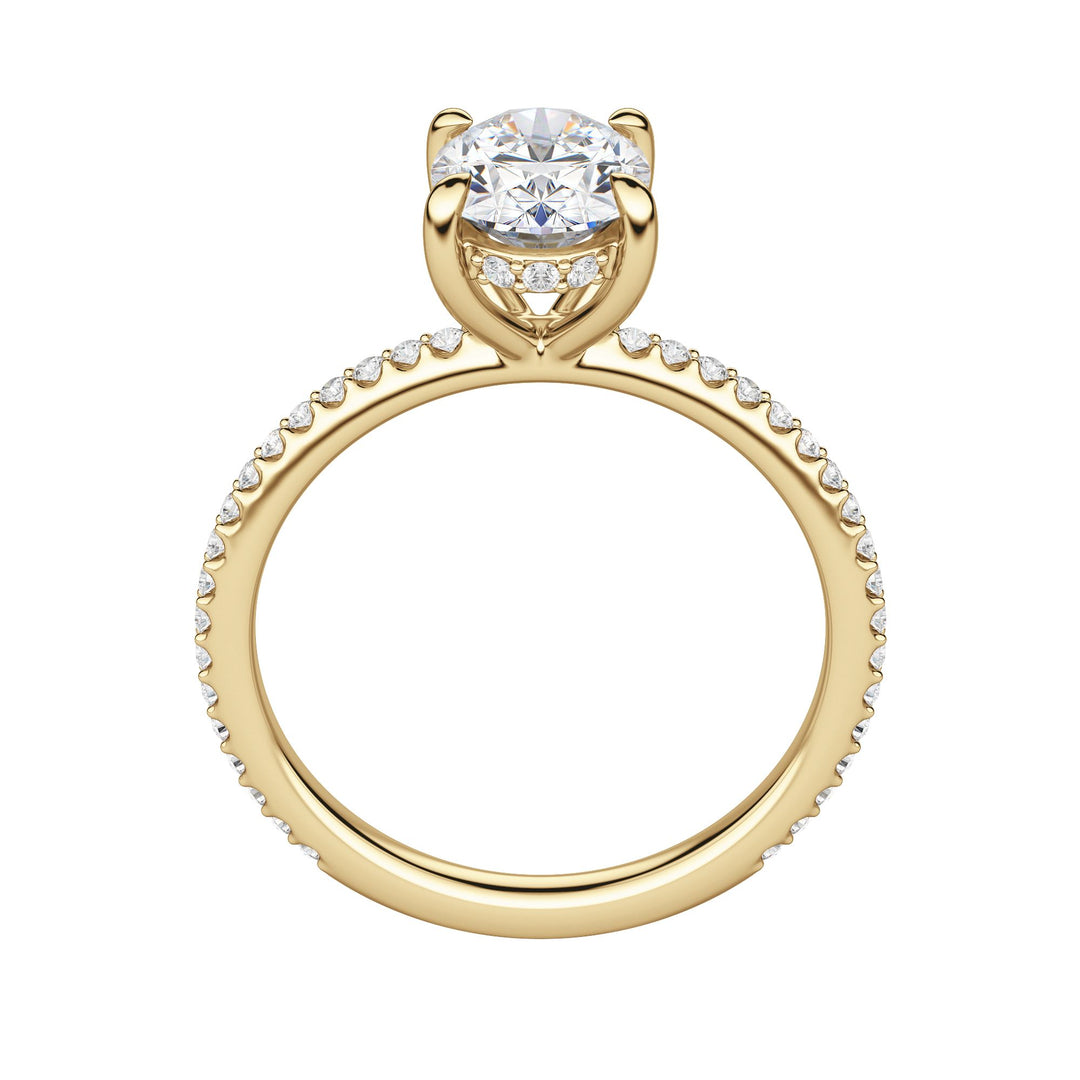 HERA ACCENTED OVAL CUT MOISSANITE ENGAGEMENT RING