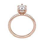 Load image into Gallery viewer, HERA ACCENTED PEAR CUT MOISSANITE ENGAGEMENT RING