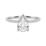 Load image into Gallery viewer, HERA ACCENTED PEAR CUT MOISSANITE ENGAGEMENT RING