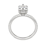 Load image into Gallery viewer, HERA ACCENTED PEAR CUT MOISSANITE ENGAGEMENT RING