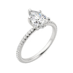 Load image into Gallery viewer, HERA ACCENTED PEAR CUT MOISSANITE ENGAGEMENT RING