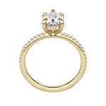 Load image into Gallery viewer, HERA ACCENTED PEAR CUT MOISSANITE ENGAGEMENT RING
