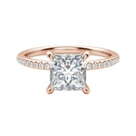 Load image into Gallery viewer, HERA ACCENTED PRINCESS CUT MOISSANITE ENGAGEMENT RING