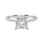 Load image into Gallery viewer, HERA ACCENTED PRINCESS CUT MOISSANITE ENGAGEMENT RING