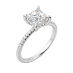 Load image into Gallery viewer, HERA ACCENTED PRINCESS CUT MOISSANITE ENGAGEMENT RING