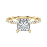 Load image into Gallery viewer, HERA ACCENTED PRINCESS CUT MOISSANITE ENGAGEMENT RING