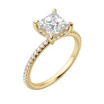 Load image into Gallery viewer, HERA ACCENTED PRINCESS CUT MOISSANITE ENGAGEMENT RING