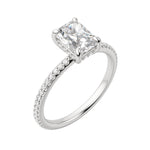 Load image into Gallery viewer, HERA ACCENTED RADIANT CUT MOISSANITE ENGAGEMENT RING