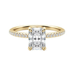 Load image into Gallery viewer, HERA ACCENTED RADIANT CUT MOISSANITE ENGAGEMENT RING