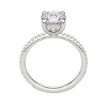 Load image into Gallery viewer, HERA ACCENTED ROUND CUT MOISSANITE ENGAGEMENT RING