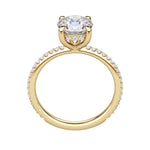 Load image into Gallery viewer, HERA ACCENTED ROUND CUT MOISSANITE ENGAGEMENT RING