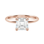 Load image into Gallery viewer, HERA CLASSIC ASSCHER CUT MOISSANITE ENGAGEMENT RING
