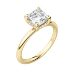 Load image into Gallery viewer, HERA CLASSIC ASSCHER CUT MOISSANITE ENGAGEMENT RING