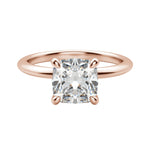 Load image into Gallery viewer, HERA CLASSIC CUSHION CUT MOISSANITE ENGAGEMENT RING