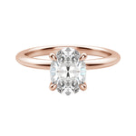 Load image into Gallery viewer, HERA CLASSIC OVAL CUT MOISSANITE ENGAGEMENT RING