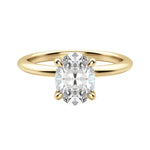 Load image into Gallery viewer, HERA CLASSIC OVAL CUT MOISSANITE ENGAGEMENT RING