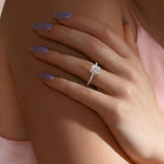 Load image into Gallery viewer, HERA ACCENTED HEART CUT MOISSANITE ENGAGEMENT RING