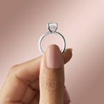 Load image into Gallery viewer, HERA CLASSIC CUSHION CUT MOISSANITE ENGAGEMENT RING