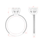 Load image into Gallery viewer, HERA ACCENTED HEART CUT MOISSANITE ENGAGEMENT RING