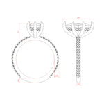 Load image into Gallery viewer, HERA ACCENTED MARQUISE CUT MOISSANITE ENGAGEMENT RING