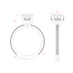 Load image into Gallery viewer, HERA ACCENTED OVAL CUT MOISSANITE ENGAGEMENT RING