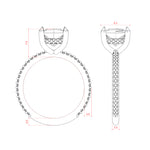 Load image into Gallery viewer, HERA ACCENTED PRINCESS CUT MOISSANITE ENGAGEMENT RING