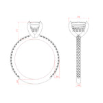 Load image into Gallery viewer, HERA ACCENTED RADIANT CUT MOISSANITE ENGAGEMENT RING