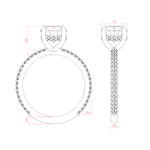 Load image into Gallery viewer, HERA ACCENTED ROUND CUT MOISSANITE ENGAGEMENT RING