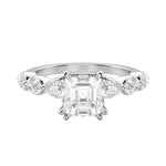Load image into Gallery viewer, JUNO ASSCHER CUT MOISSANITE ENGAGEMENT RING