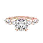 Load image into Gallery viewer, JUNO CUSHION CUT MOISSANITE ENGAGEMENT RING
