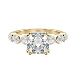 Load image into Gallery viewer, JUNO CUSHION CUT MOISSANITE ENGAGEMENT RING