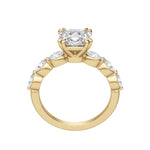 Load image into Gallery viewer, JUNO CUSHION CUT MOISSANITE ENGAGEMENT RING