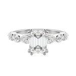 Load image into Gallery viewer, JUNO EMERALD CUT MOISSANITE ENGAGEMENT RING