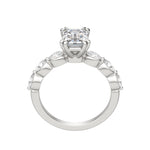Load image into Gallery viewer, JUNO EMERALD CUT MOISSANITE ENGAGEMENT RING